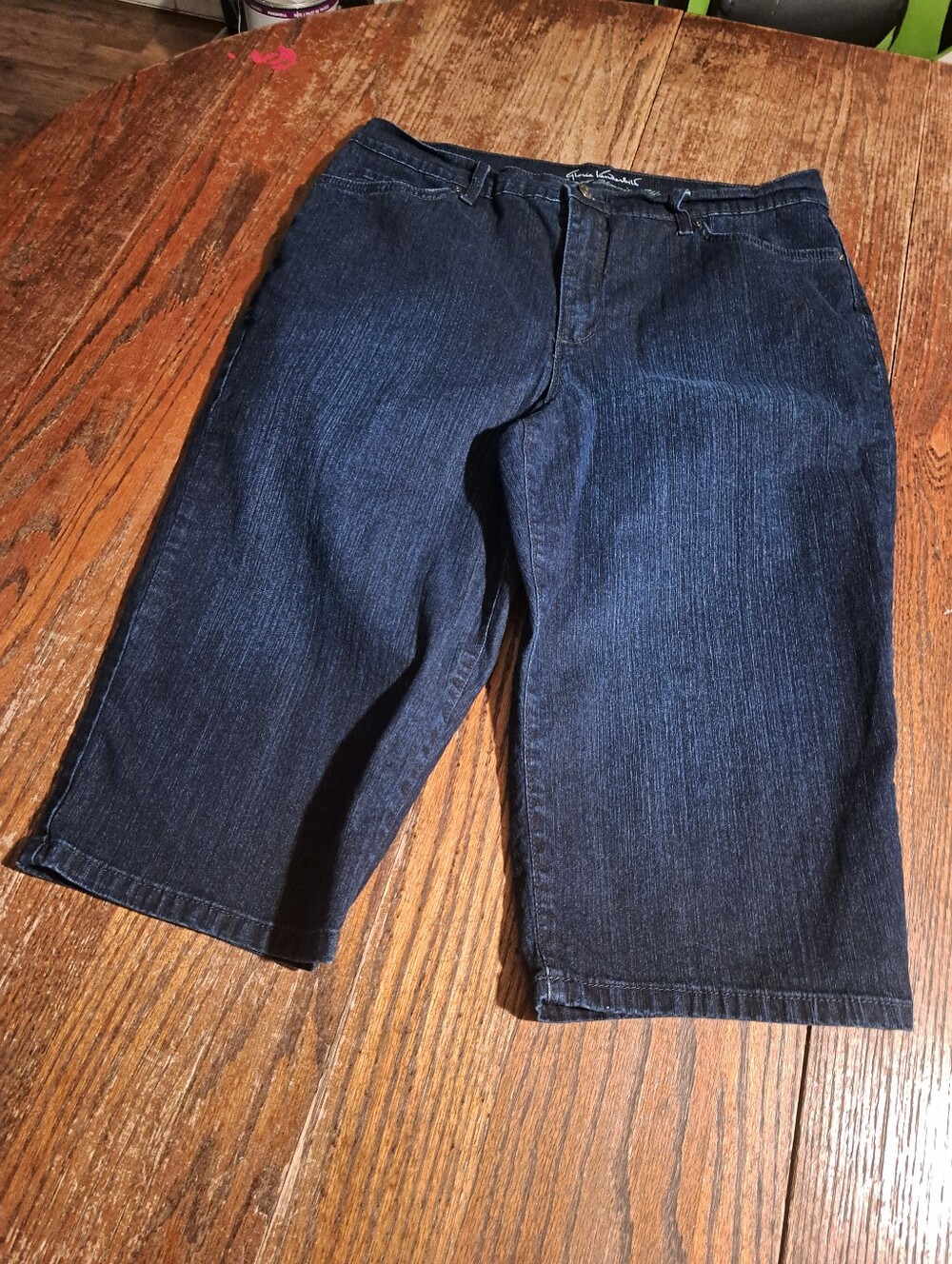 Sz 14 Gloria Vanderbilt Amanda Denim Jean Slimming Shorts Skimmers Pedal Pushers